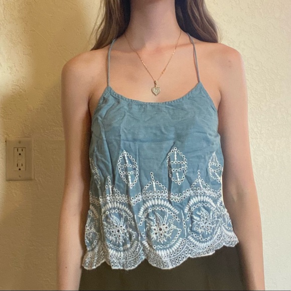 Super cute blue boho top - Picture 3 of 9